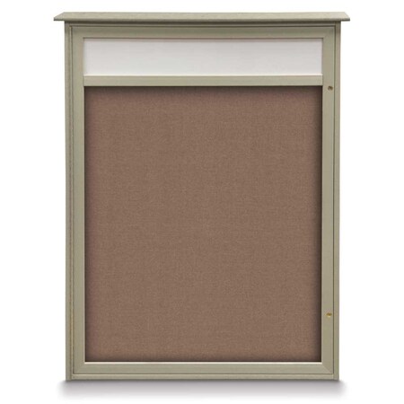 United Visual Products Triple Door Enclosed Indoor Letterboard UV1143H-BRONZE-BLACK